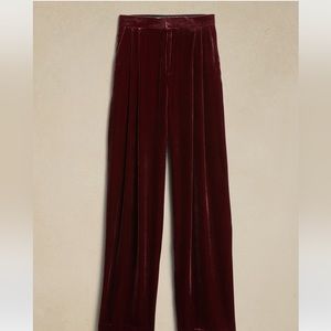 Banana Republic Velvet Burgundy Trousers